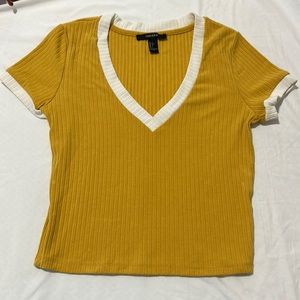 F21 cropped v-neck